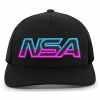 Pacific Headwear NSA Outline Series VICE Snapback Hat: 104-BKPKBL