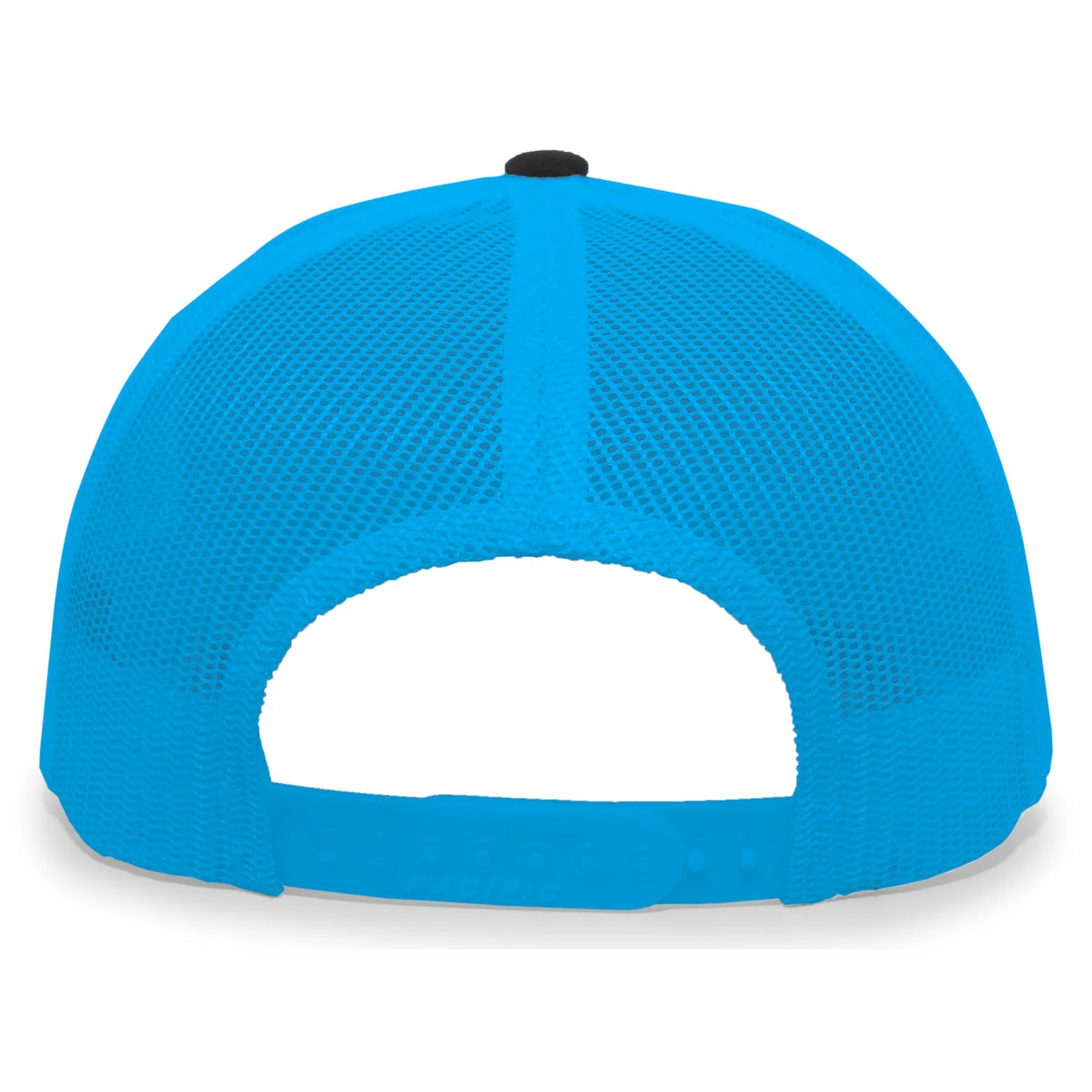 Pacific Headwear NSA Outline Series Neon Blue Snapback Hat: 104-BKNBBK - Image 2