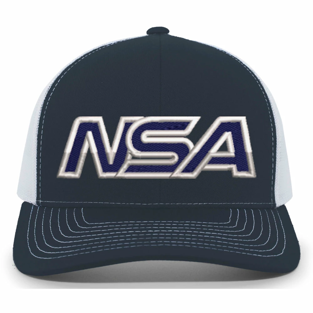 Pacific Headwear NSA Outline Series Navy Snapback Hat: 104-NVWH