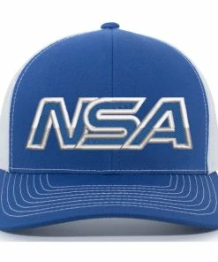 Pacific Headwear NSA Outline Series Royal Snapback Hat: 104-ROWH