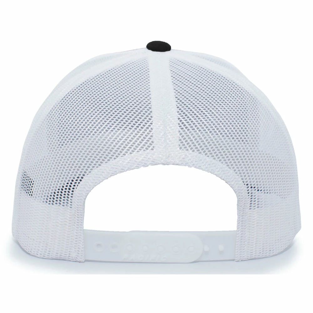 Pacific Headwear NSA Outline Series Black Snapback Hat: 104-BKWH - Image 2