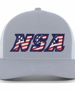 Pacific Headwear NSA Flag Series Heather Snapback Hat: 104S-HEWH