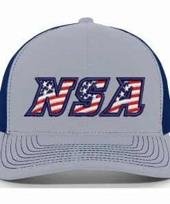 Pacific Headwear NSA Flag Series Heather Royal Snapback Hat: 104S-HERO
