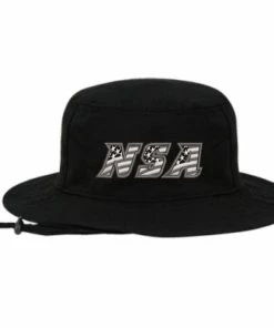 Pacific Headwear NSA Flag Series Bucket Hat: 1944B-BLK