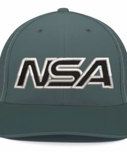 Pacific Headwear NSA Outline Series Graphite Flex Fit Hat: 404M-GRAPHITE