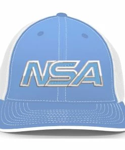 Pacific Headwear NSA Outline Series Columbia Blue Flex Fit Hat: 404M-CBWH