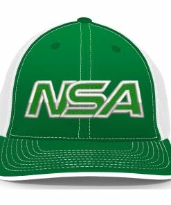 Pacific Headwear NSA Outline Series Kelly Green Flex Fit Hat: 404M-KGWH