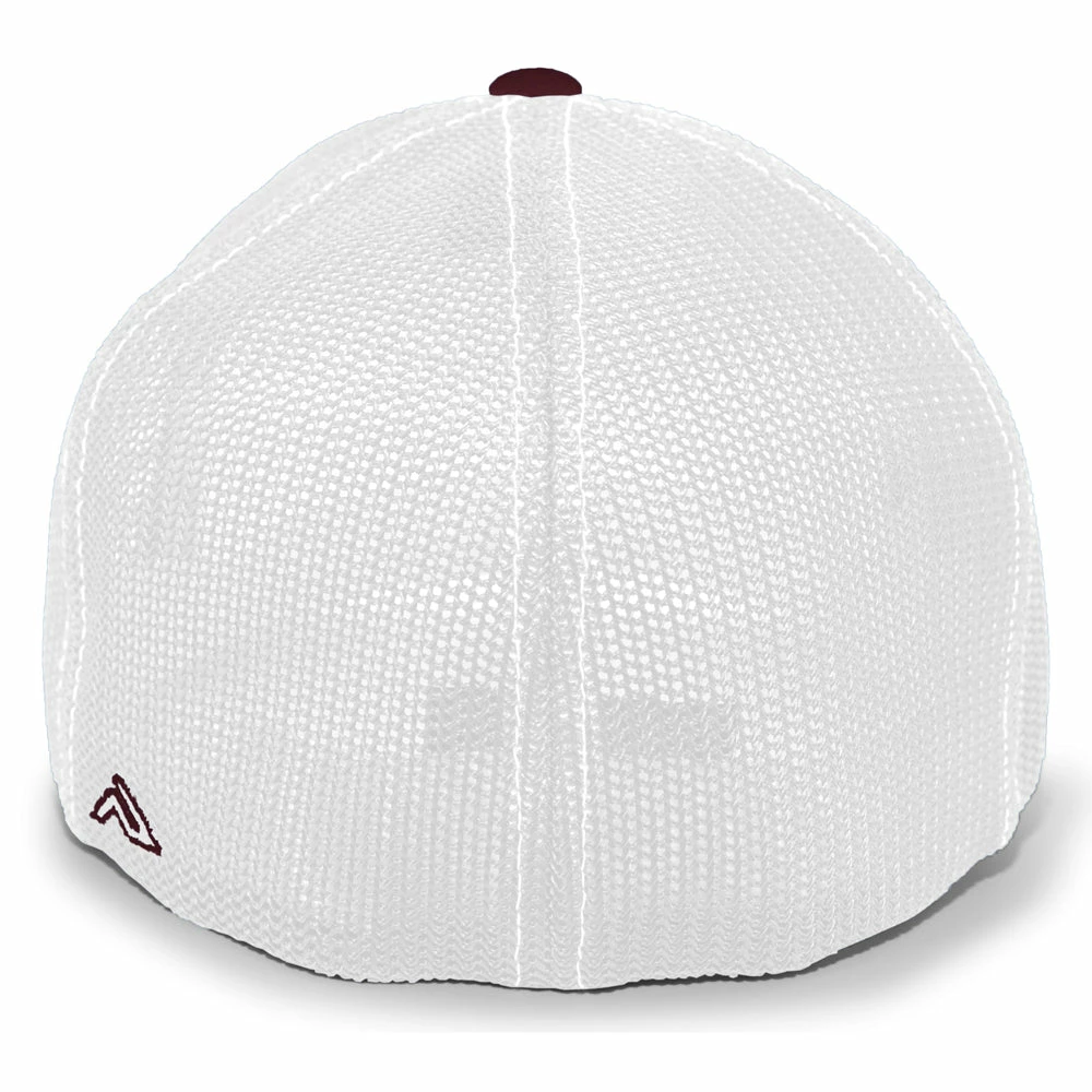 Pacific Headwear NSA Outline Series Maroon Flex Fit Hat: 404M-MAWH - Image 2
