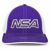 Pacific Headwear NSA Outline Series Purple Flex Fit Hat: 404M-PUWH