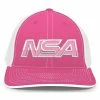 Pacific Headwear NSA Outline Series Pink Flex Fit Hat: 404M-PKWH
