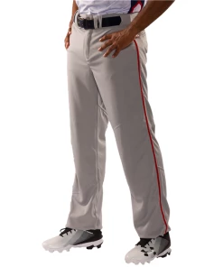 Alleson Adult Crush Open Bottom Baseball Pants With Piping: 655WLB