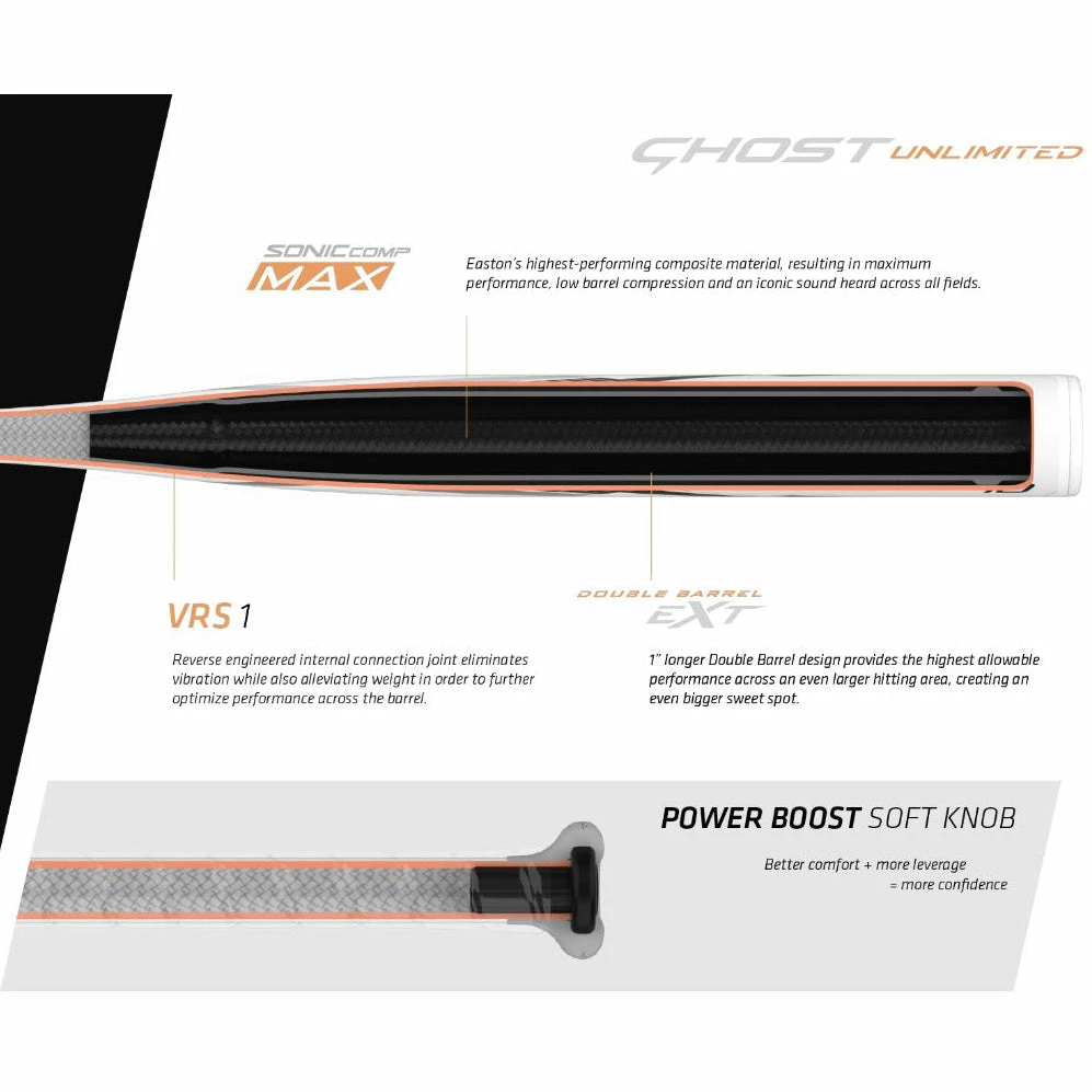 2023 Easton Ghost Unlimited -9 Fastpitch Softball Bat: FP23GHUL9 - Image 5