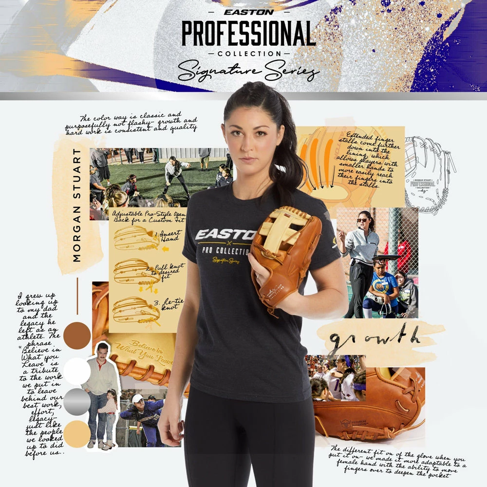Easton Morgan Stuart Professional Collection Signature Series 11.75" Fastpitch Softball Glove: MJS1878 - Image 4