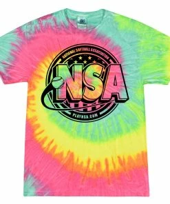 DSG Apparel National Softball Association NSA Crest Tie Dye Short Sleeve Shirt