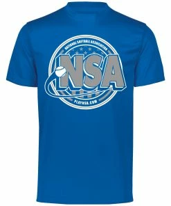 DSG Apparel National Softball Association NSA Dry Fit Royal Short Sleeve Shirt