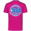 DSG Apparel National Softball Association NSA Dry Fit Hot Pink Short Sleeve Shirt