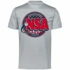 DSG Apparel National Softball Association NSA Dry Fit Silver Short Sleeve Shirt