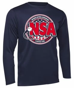 DSG Apparel National Softball Association NSA Dry Fit Navy Long Sleeve Shirt
