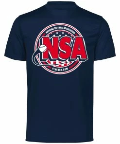 DSG Apparel National Softball Association NSA Dry Fit Navy Short Sleeve Shirt