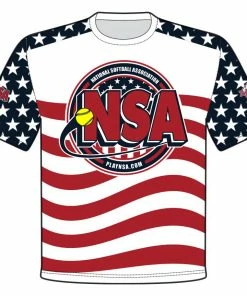 DSG Apparel National Softball Association NSA Flag Sublimated Short Sleeve Shirt
