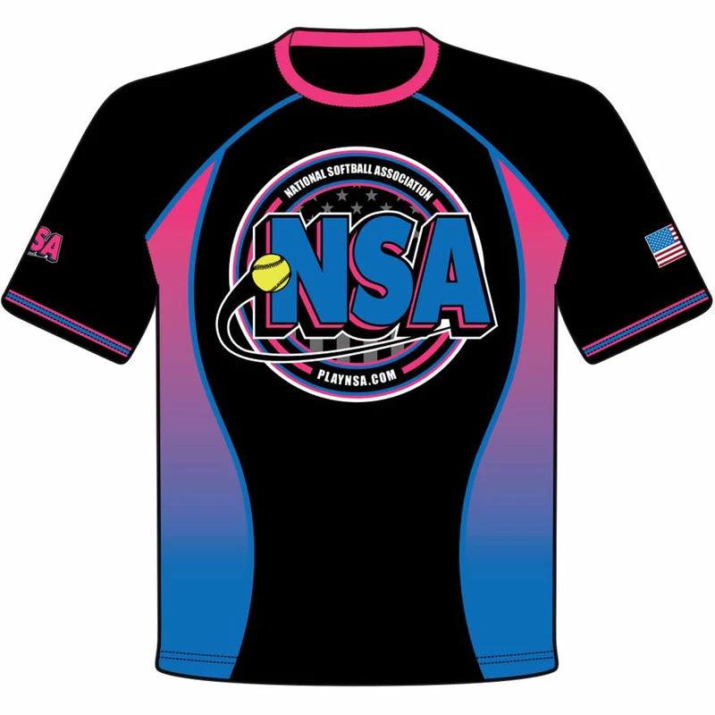 DSG Apparel National Softball Association NSA VICE Sublimated Short Sleeve Shirt