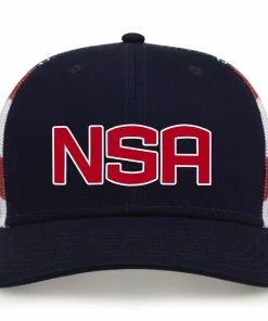 Game Headwear NSA Classic Series Navy USA Flag Snapback Hat: GB452US-N