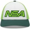 Pacific Headwear NSA Outline Series Lime Low-Pro Snapback Hat: P114-WHLMDG