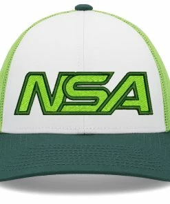 Pacific Headwear NSA Outline Series Lime Low-Pro Snapback Hat: P114-WHLMDG