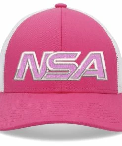 Pacific Headwear NSA Outline Series Pink Low-Pro Snapback Hat: P114-PKWH