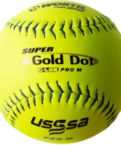 Worth USSSA Super Gold Dot Pro M 12" 44/375 Composite Slowpitch Softballs: UM12CY