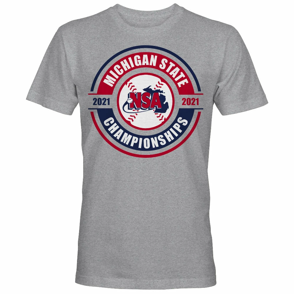 DSG Apparel 2021 NSA Michigan State Championships Fastpitch Tournament T-Shirt - Image 2