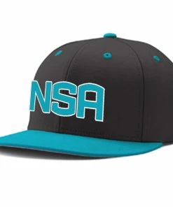 Champro Sports NSA Classic Series Black Teal Snapback Hat: HC4-BT-TW