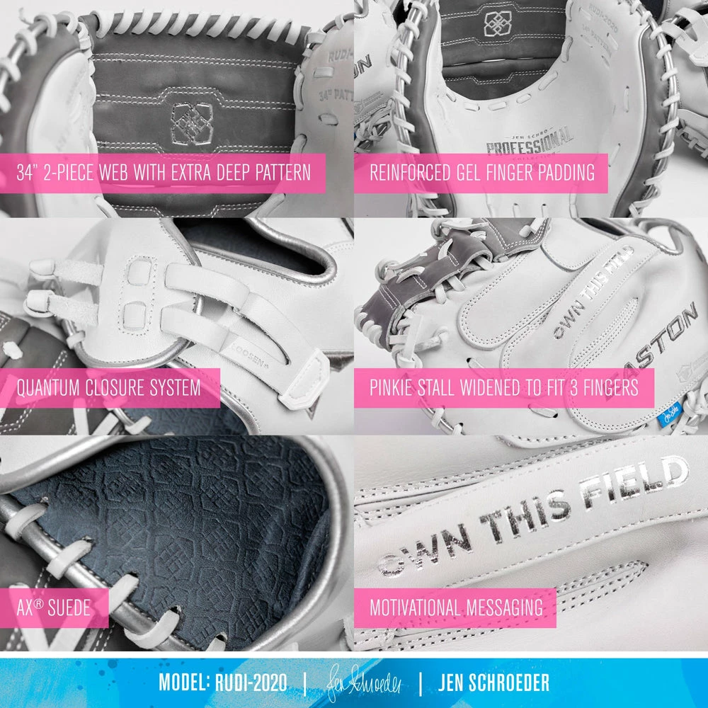 Easton Jen Schroeder Professional Collection Signature Series 34" Fastpitch Catcher's Mitt: RUDI2020 - Image 3