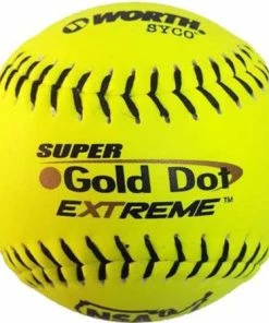 Worth NSA Super Gold Dot Extreme ICON 12" 44/400 Composite Slowpitch Softballs: NI12CY